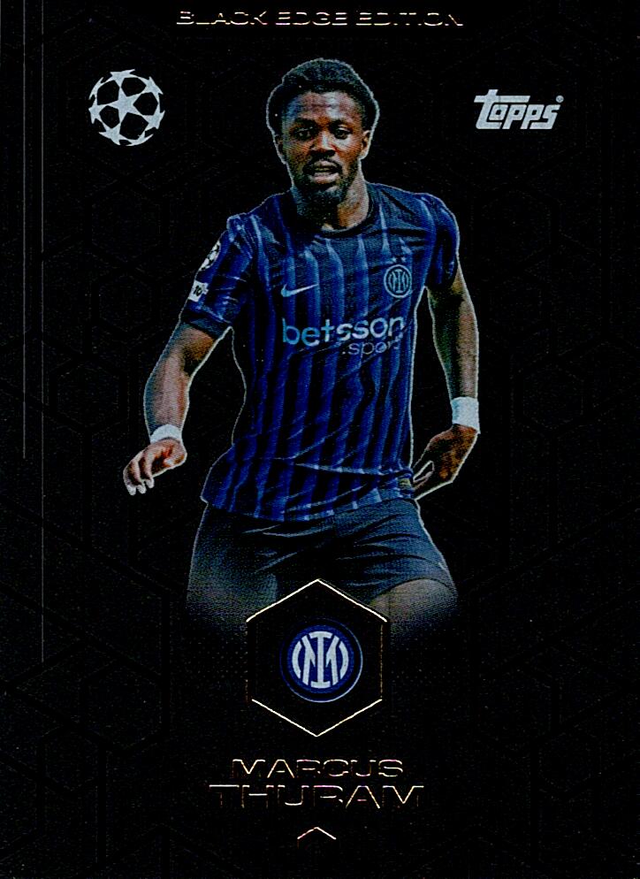 MATCH ATTAX CHAMPIONS LEAGUE 2025/2026 MARCUS THURAM BLACK EDGE EDITION NºBE9