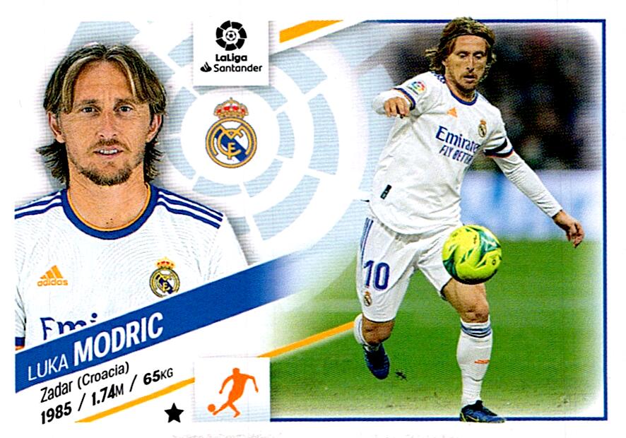 Cromo Liga Este 2022/2023 MODRIC REAL MADRID Nº12