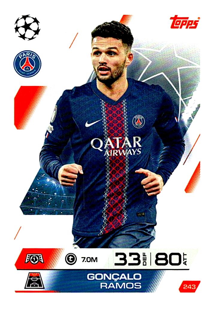 MATCH ATTAX CHAMPIONS LEAGUE 2025/2026 GONCALO RAMOS Nº243