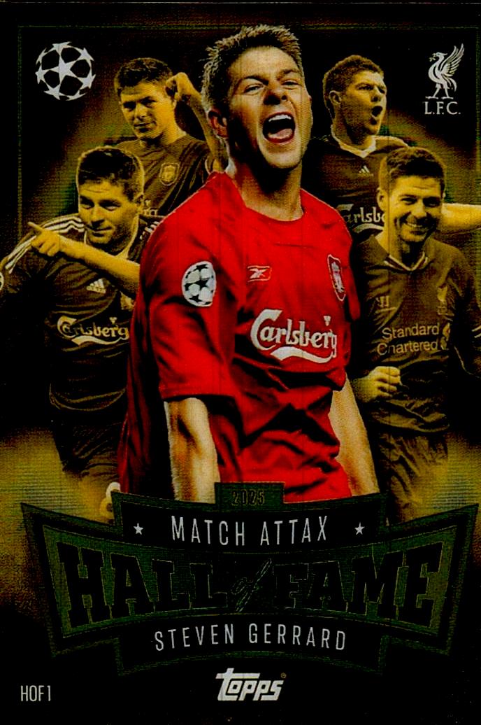MATCH ATTAX CHAMPIONS LEAGUE 2025/2026 STEVEN GERRARD HALL OF FAME NºHOF1