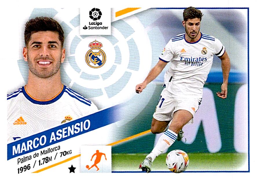 Cromo Liga Este 2022/2023 MARCO ASENSIO REAL MADRID Nº16
