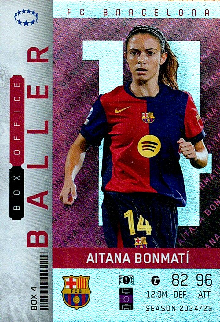 Match Attax Extra 2025 Aitana Bonmatí Box Office Baller nºBOX4