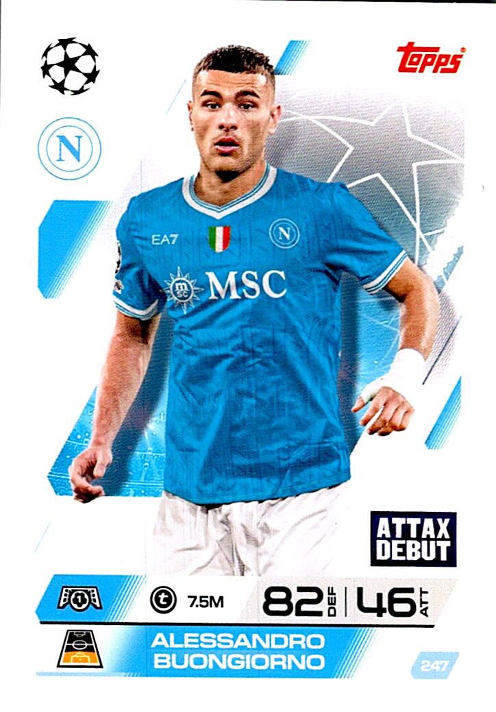 MATCH ATTAX CHAMPIONS LEAGUE 2025/2026 ALESSANDRO BUONGIORNO Nº247