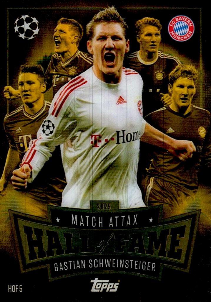 MATCH ATTAX CHAMPIONS LEAGUE 2025/2026 BASTIAN SCHWEINSTEIGER HALL OF FAME NºHOF5