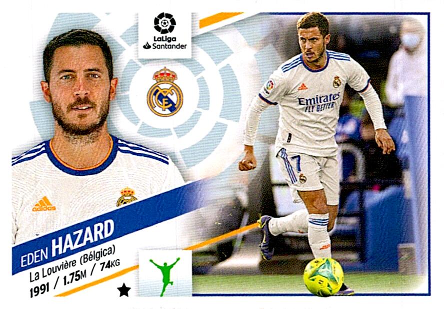 Cromo Liga Este 2022/2023 HAZARD REAL MADRID Nº17
