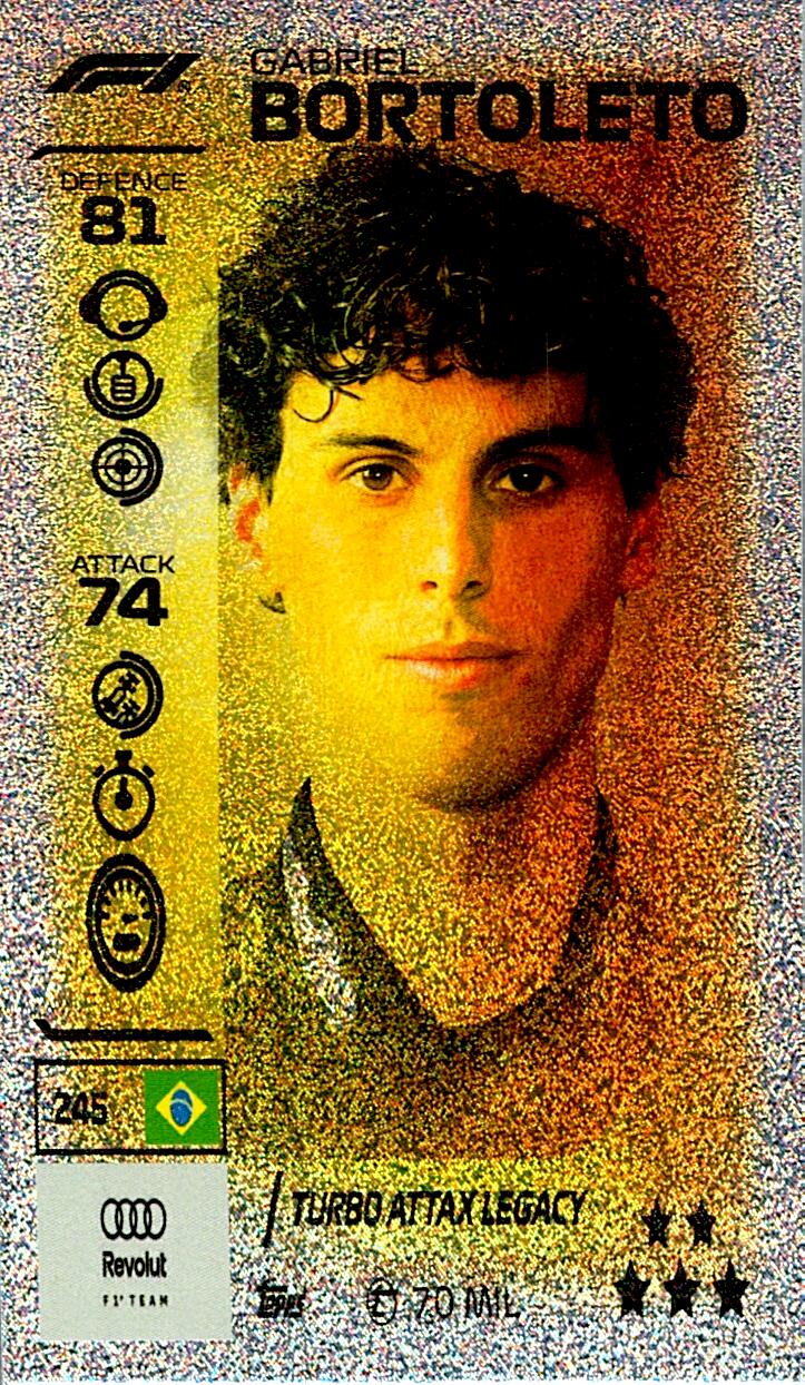 TURBO ATTAX FORMULA 1 2026 GABRIEL BORTOLETO Nº245