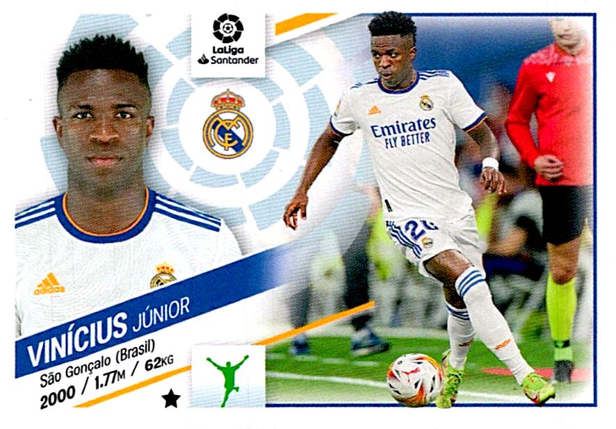 Cromo Liga Este 2022/2023 VINICIUS REAL MADRID Nº19