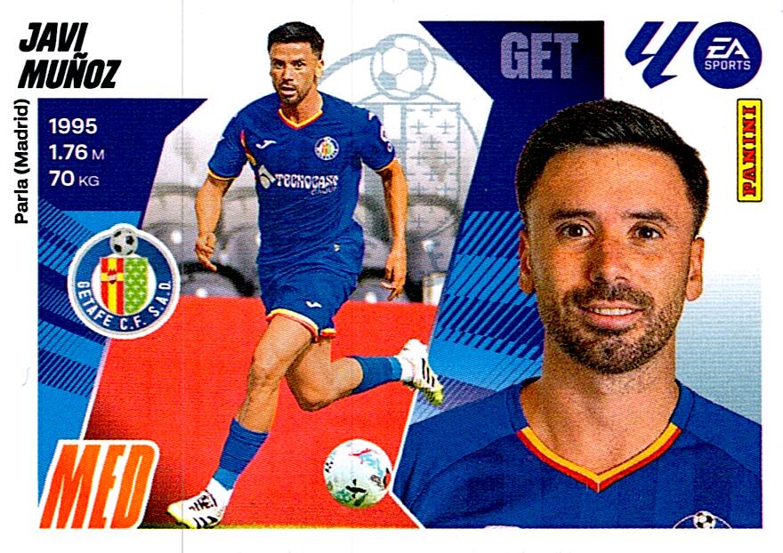 LIGA ESTE 2025/2026 GETAFE CF JAVI MUÑOZ Nº15 SEGUNDA EDICION