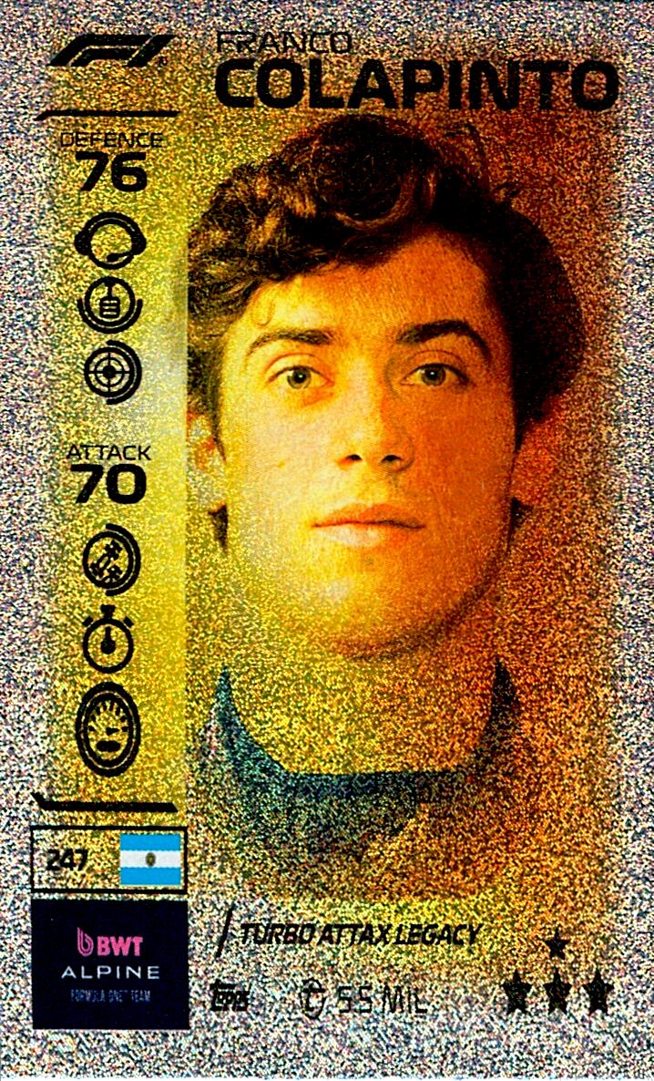 TURBO ATTAX FORMULA 1 2026 FRANCO COLAPINTO Nº247