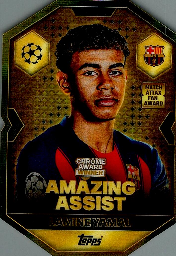MATCH ATTAX CHAMPIONS LEAGUE 2025/2026 LAMINE YAMAL CHROME AWARD NºCA3