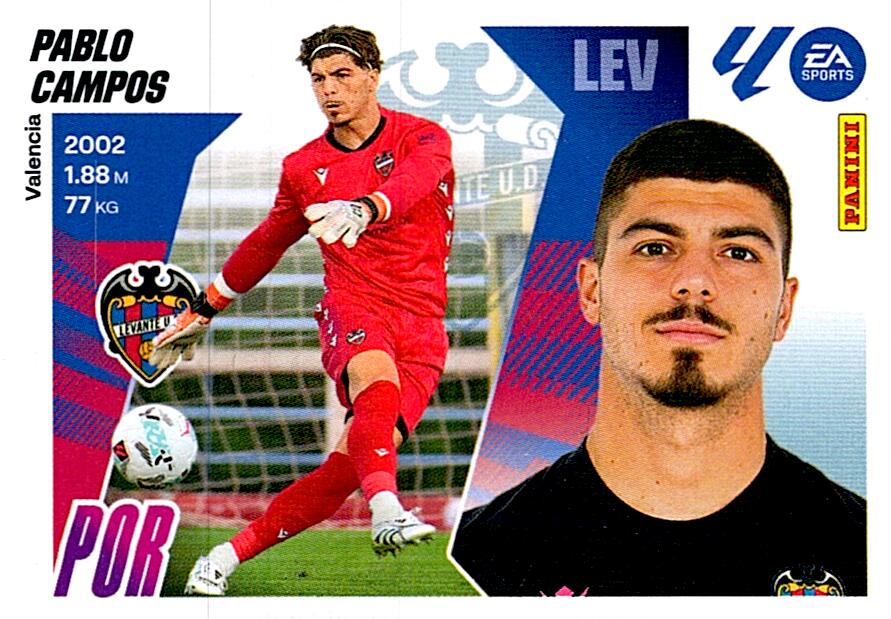 LIGA ESTE 2025/2026 UD LEVANTE PABLO CAMPOS Nº3 SEGUNDA EDICION