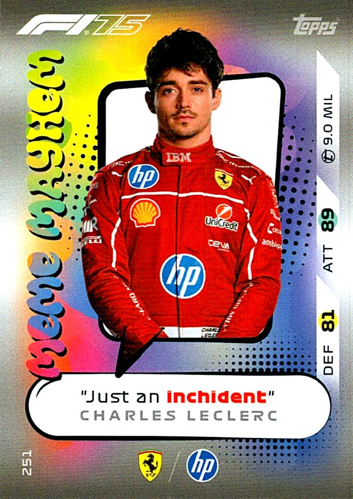 Turbo Attax 2025 MEME MAYHEM CHARLES LECLERC nº251