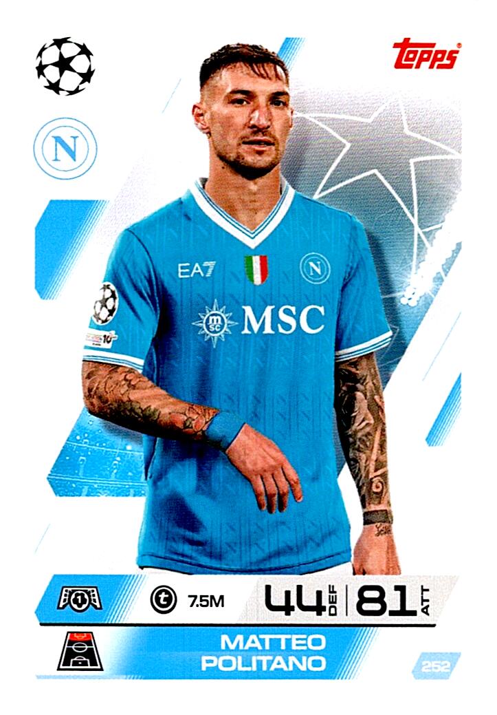MATCH ATTAX CHAMPIONS LEAGUE 2025/2026 MATTEO POLITANO Nº252