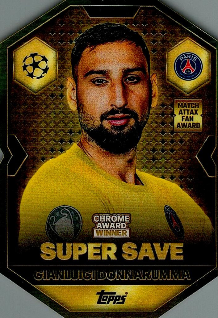 MATCH ATTAX CHAMPIONS LEAGUE 2025/2026 DONNARUMMA CHROME AWARD NºCA5