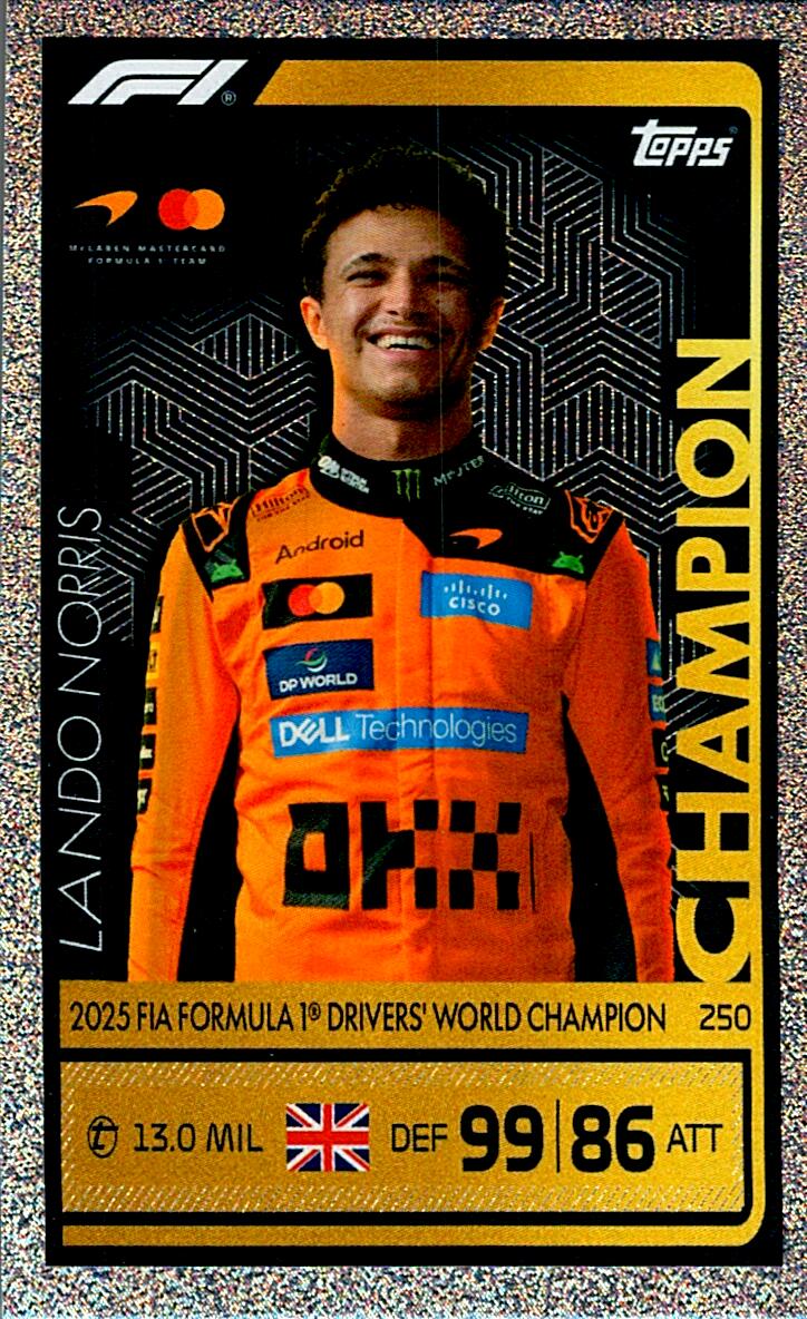 TURBO ATTAX FORMULA 1 2026 LANDO NORRIS Nº250