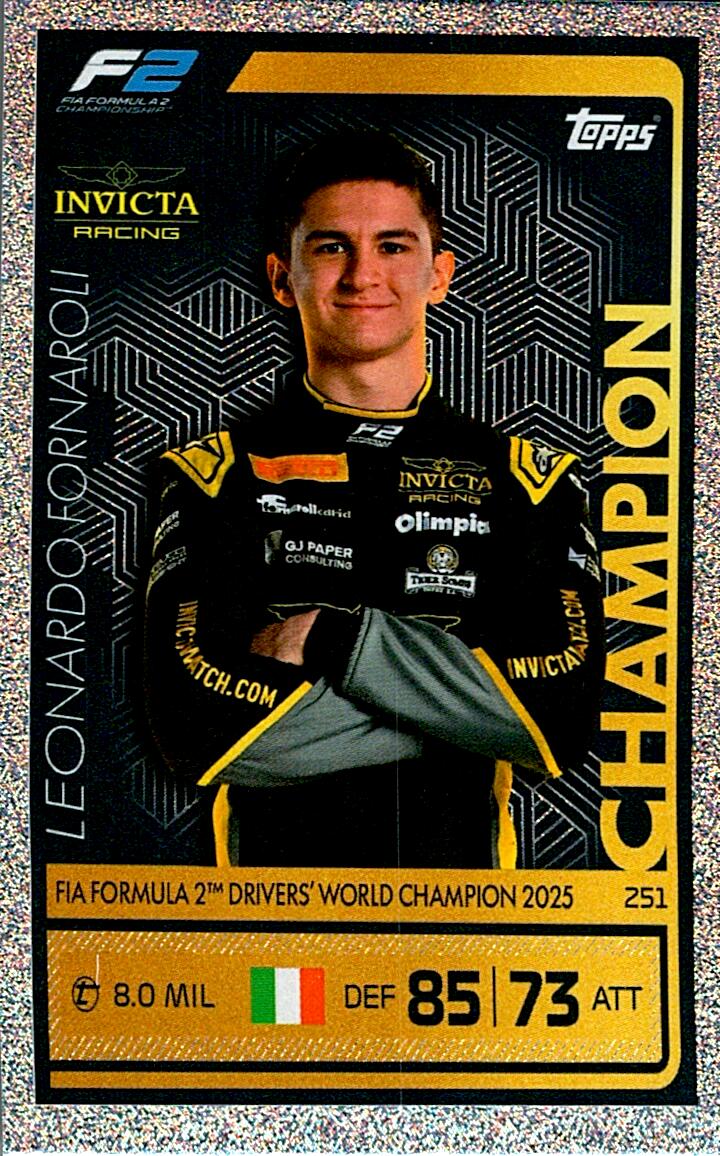 TURBO ATTAX FORMULA 1 2026 LEONARDO FORNAROLI Nº251