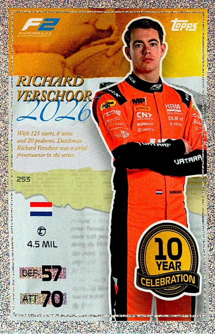 TURBO ATTAX FORMULA 1 2026 RICHARD VERSCHOOR  Nº253