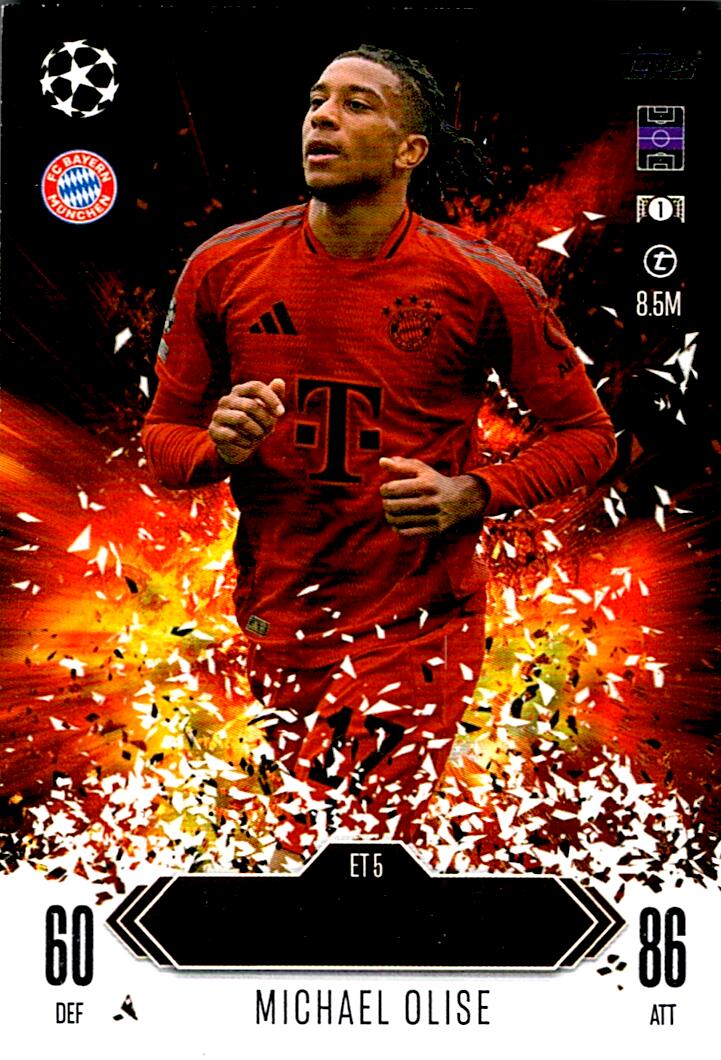 Match Attax Extra 2025 Michael Olise Explosive Talent nºET5