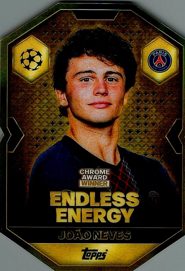 MATCH ATTAX CHAMPIONS LEAGUE 2025/2026 JOAO NEVES CHROME AWARD NºCA10
