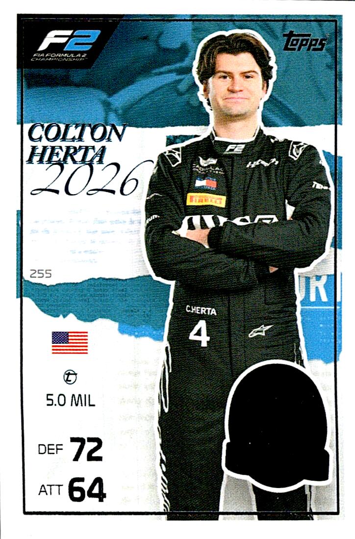 TURBO ATTAX FORMULA 1 2026 COLTON HERTA Nº255
