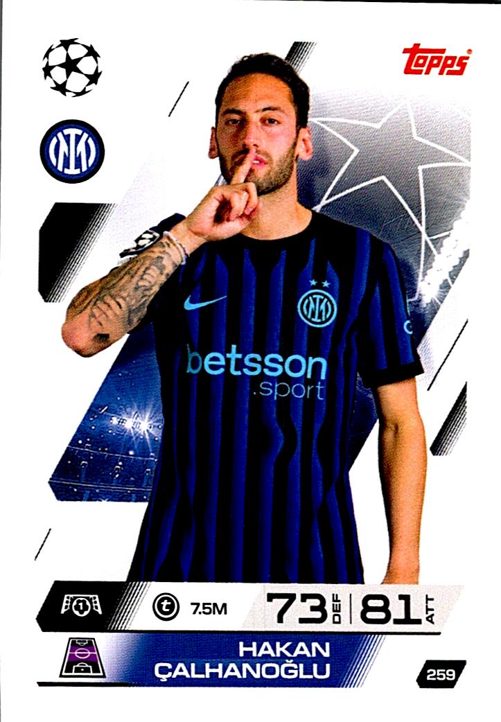 MATCH ATTAX CHAMPIONS LEAGUE 2025/2026 HAKAN CALHANOGLU Nº259