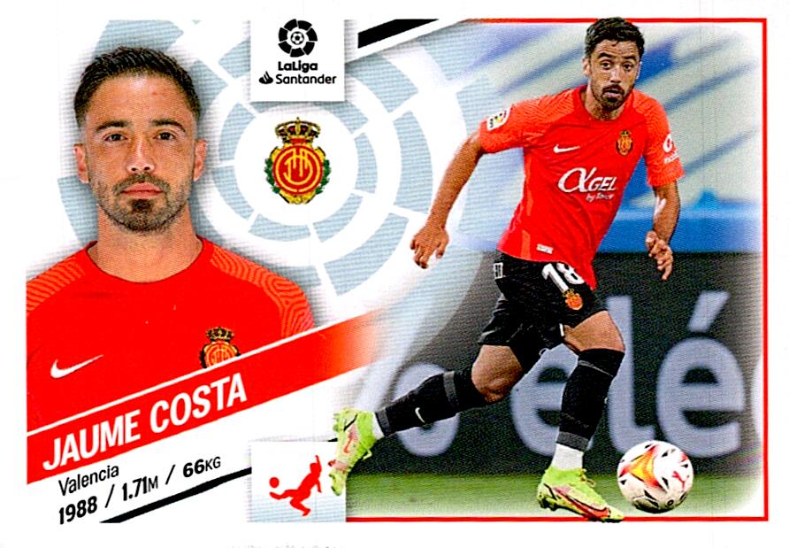 Cromo Liga Este 2022/2023 JAUME COSTA RCD MALLORCA Nº9