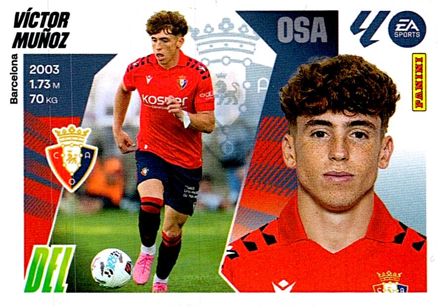 LIGA ESTE 2025/2026 CA OSASUNA VICTOR MUÑOZ Nº17 SEGUNDA EDICION
