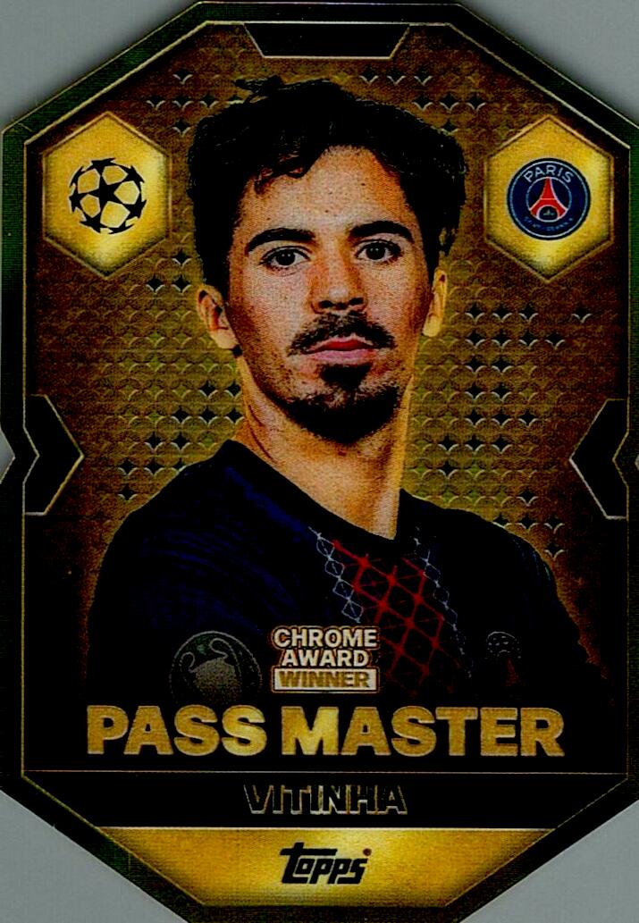 MATCH ATTAX CHAMPIONS LEAGUE 2025/2026 VITINHA CHROME AWARD NºCA12