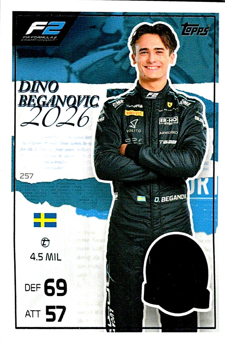 TURBO ATTAX FORMULA 1 2026 DINO BEGANOVIC Nº257