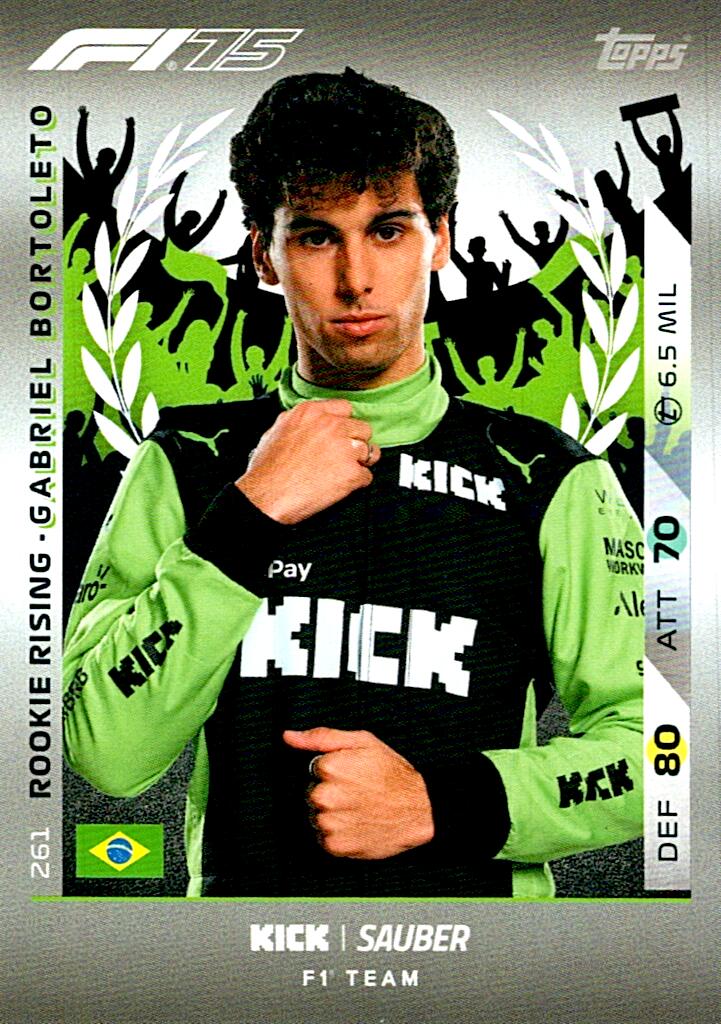 Turbo Attax 2025 ROOKIE RISING GABRIEL BORTOLETO nº261