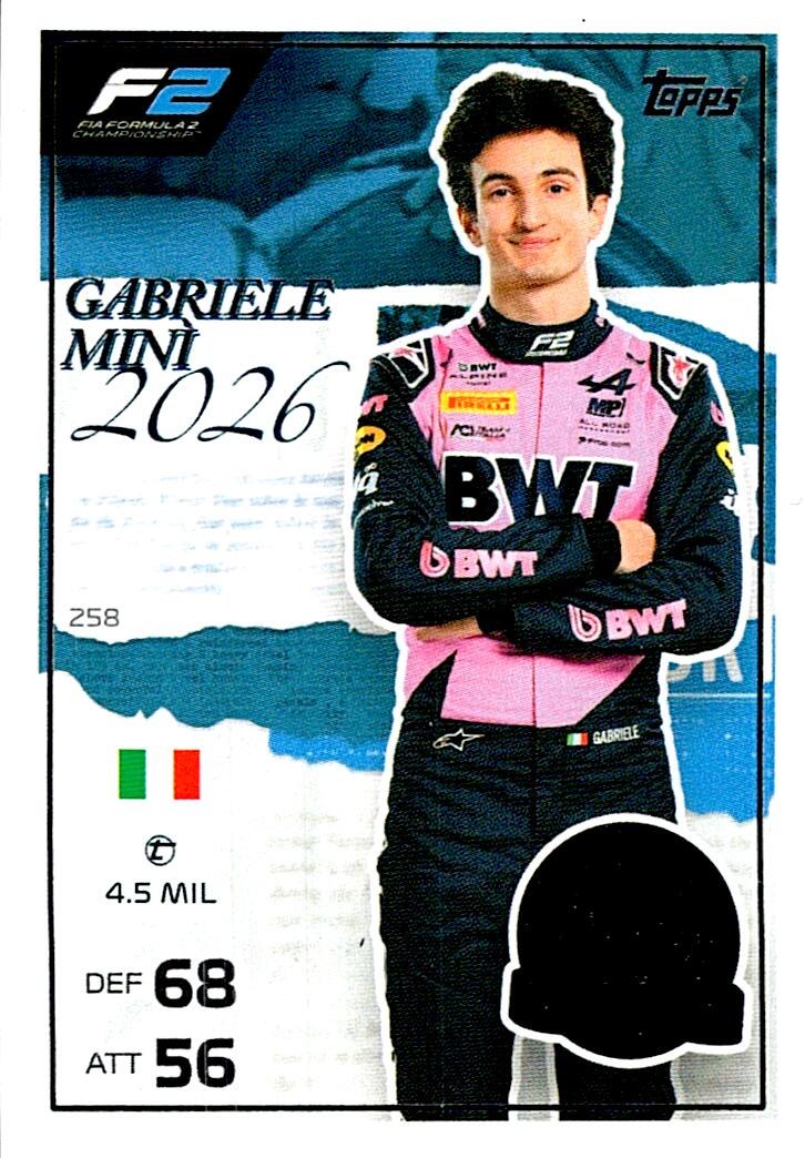 TURBO ATTAX FORMULA 1 2026 GABRIELE MINI Nº258