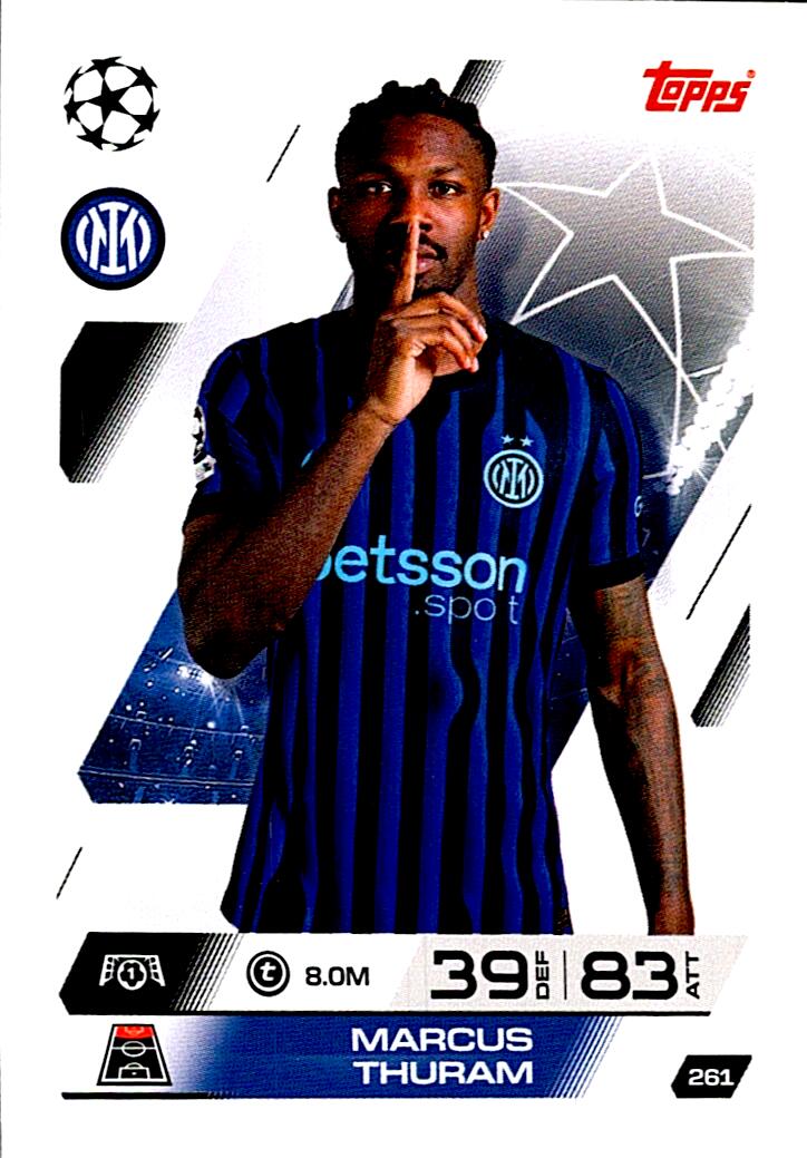 MATCH ATTAX CHAMPIONS LEAGUE 2025/2026 MARCUS THURAM Nº261