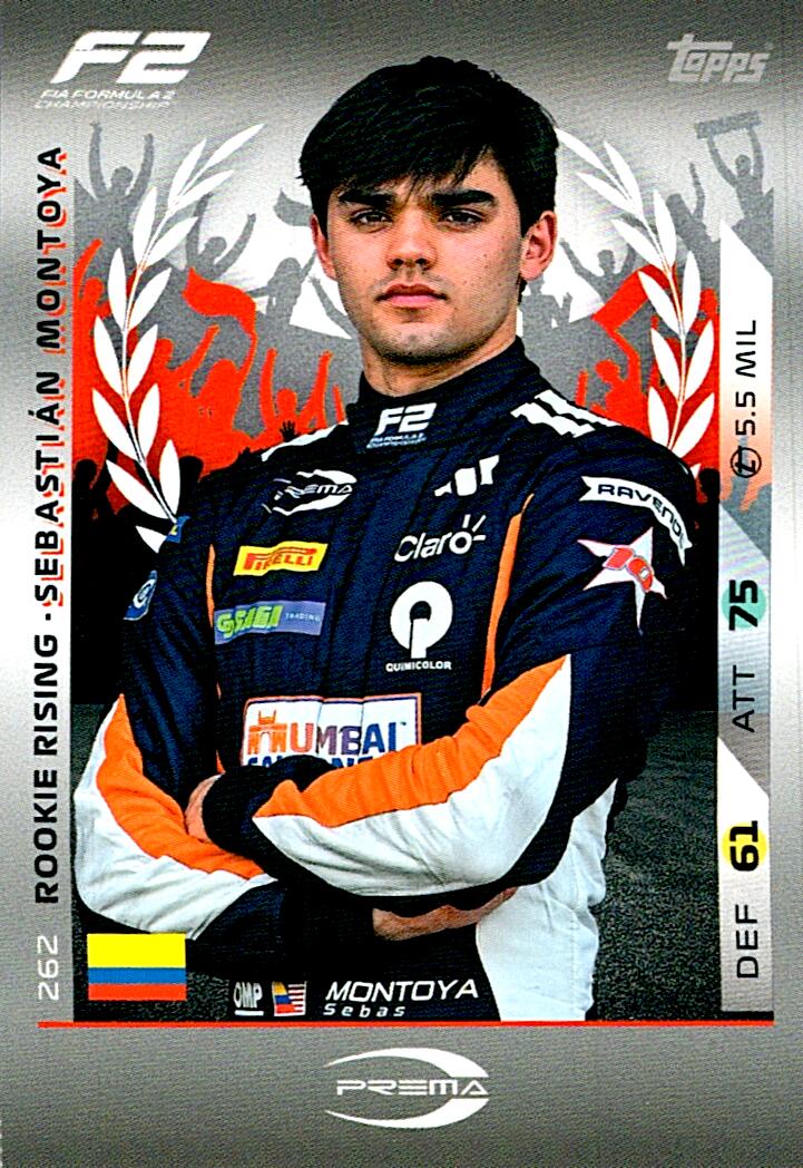 Turbo Attax 2025 ROOKIE RISING SEBASTIAN MONTOYA nº262