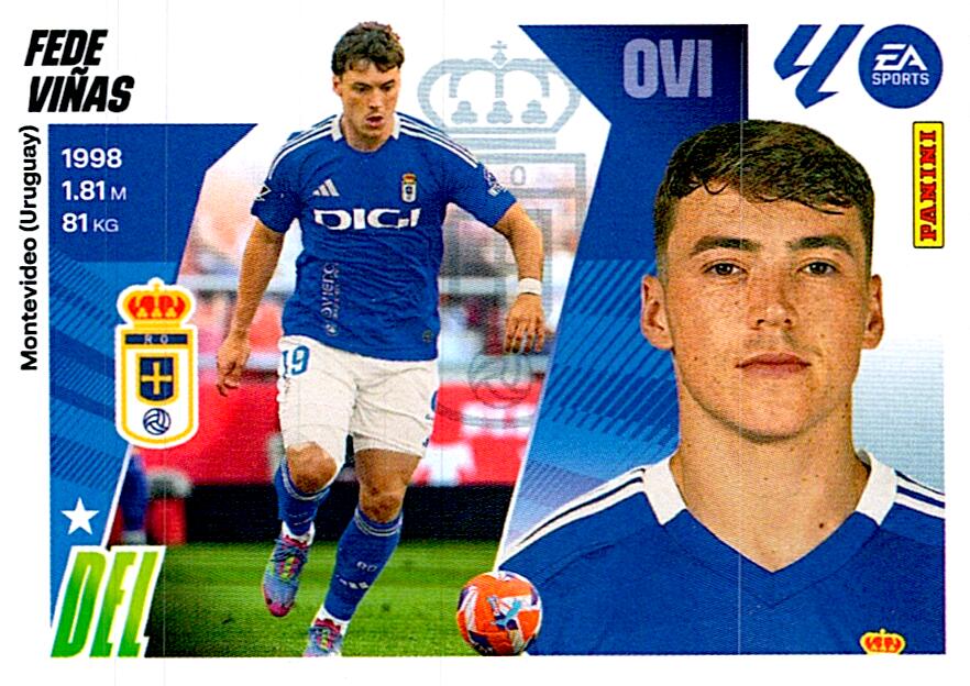 LIGA ESTE 2025/2026 REAL OVIEDO FEDE VIÑAS Nº18B SEGUNDA EDICION