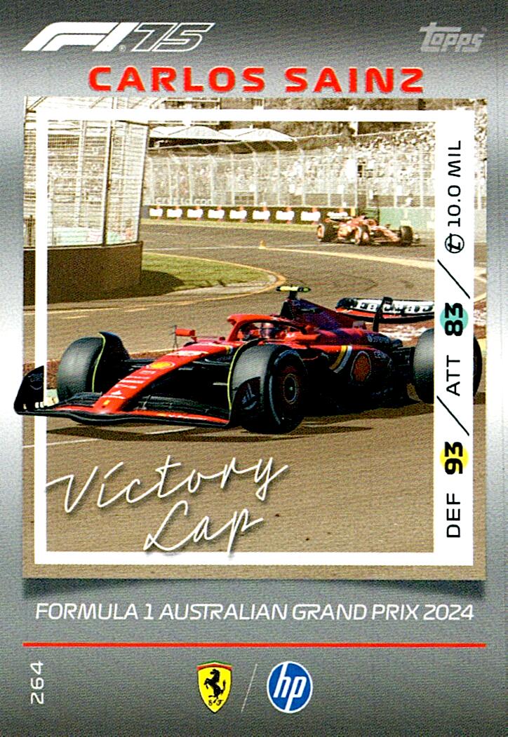 Turbo Attax 2025 VICTORY LAP CARLOS SAINZ nº264