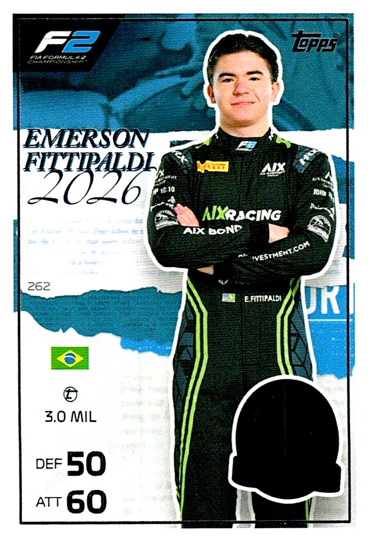 TURBO ATTAX FORMULA 1 2026 EMERSON FITTIPALDI Nº262
