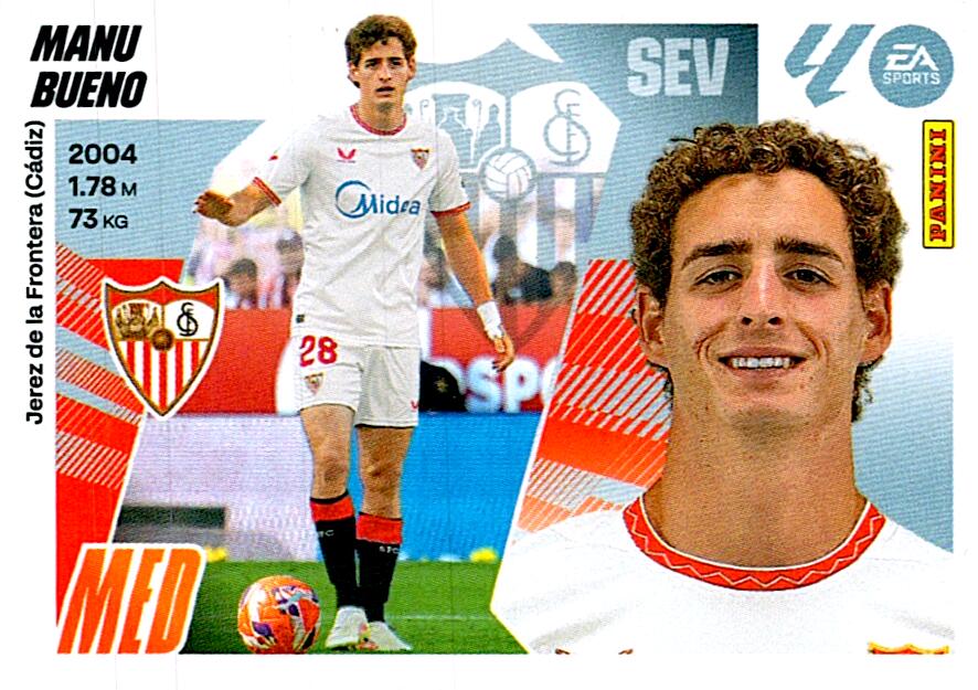 LIGA ESTE 2025/2026 SEVILLA FC MANU BUENO Nº15 SEGUNDA EDICION