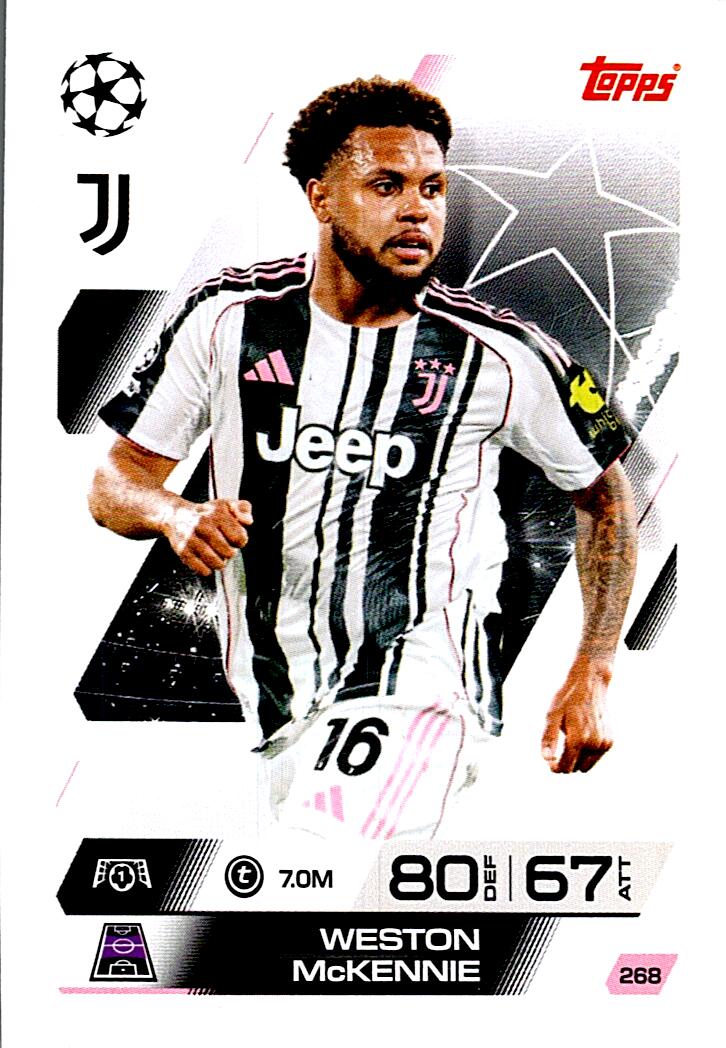 MATCH ATTAX CHAMPIONS LEAGUE 2025/2026 WESTON McKENNIE Nº268