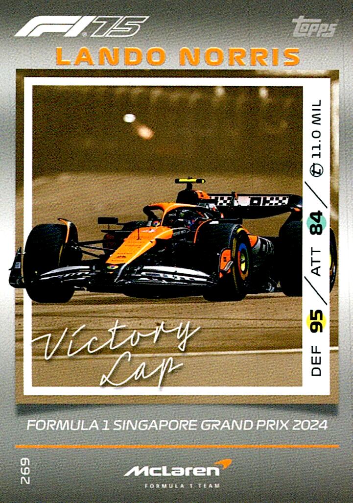 Turbo Attax 2025 VICTORY LAP LANDO NORRIS nº269