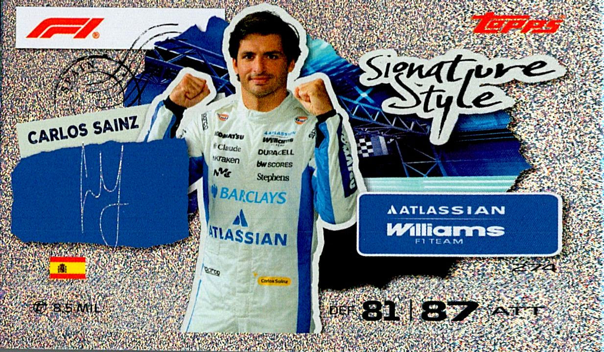TURBO ATTAX FORMULA 1 2026 CARLOS SAINZ Nº274