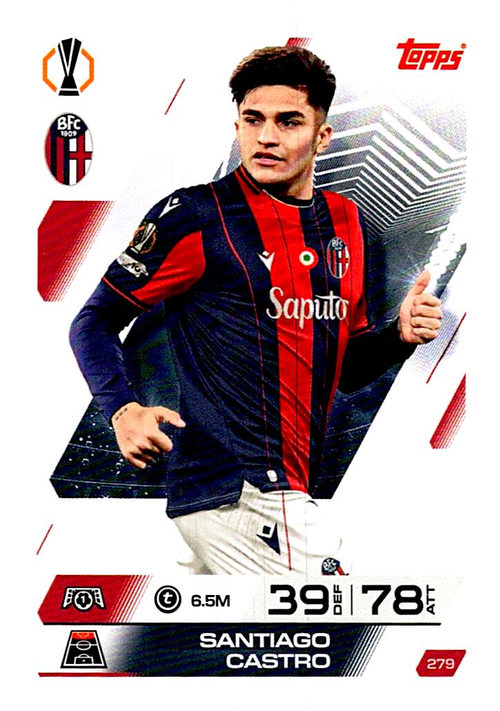 MATCH ATTAX CHAMPIONS LEAGUE 2025/2026 SANTIAGO CASTRO Nº279