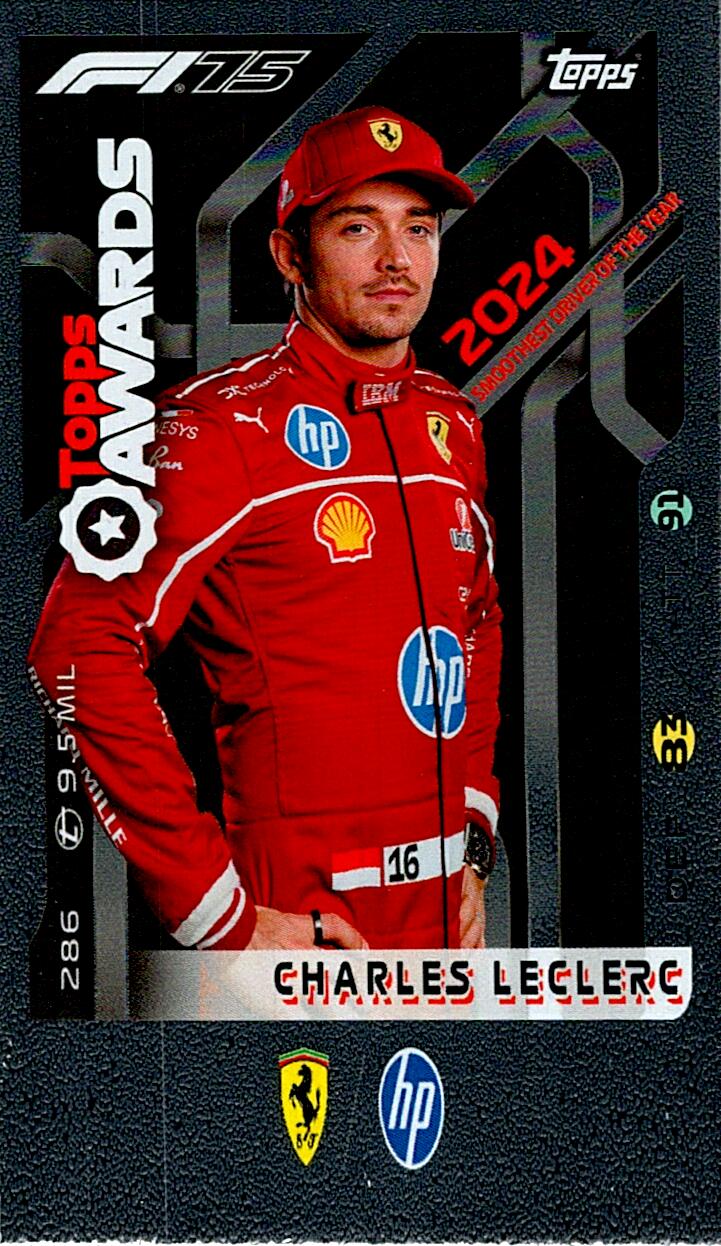 Turbo Attax 2025 TOPPS AWARDS CHARLES LECLERC nº286