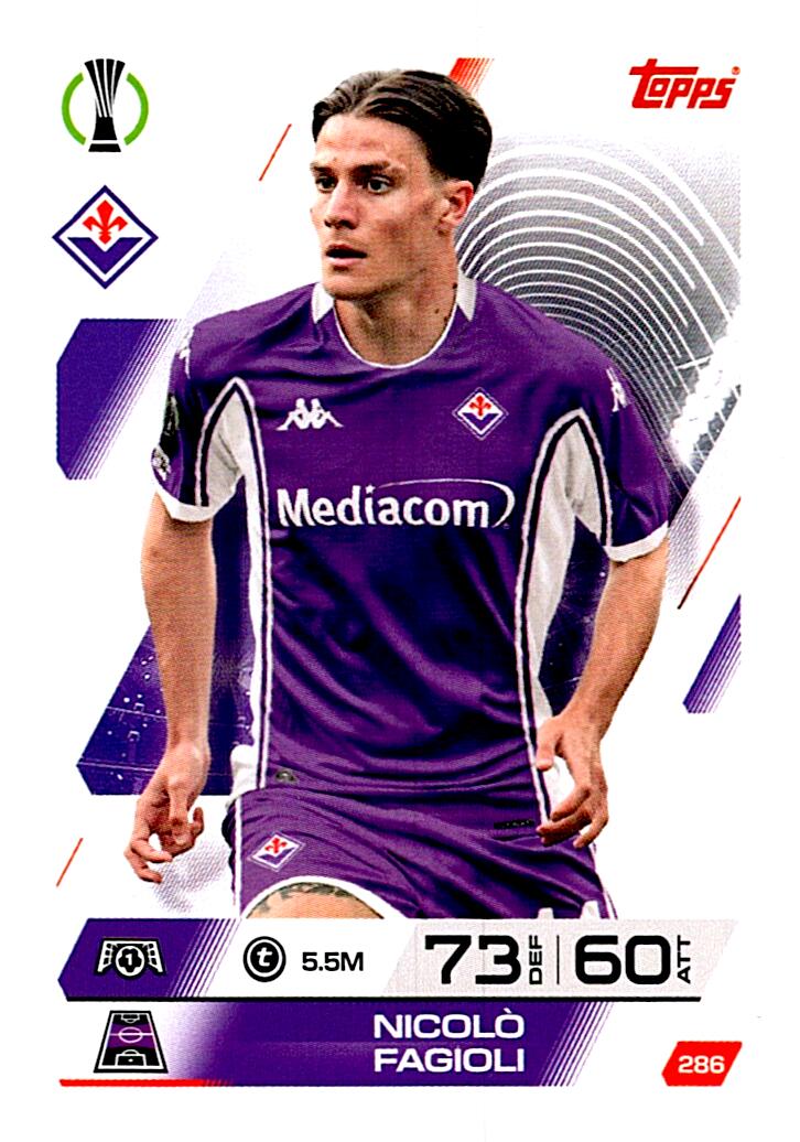 MATCH ATTAX CHAMPIONS LEAGUE 2025/2026 NICOLO FAGIOLI Nº286