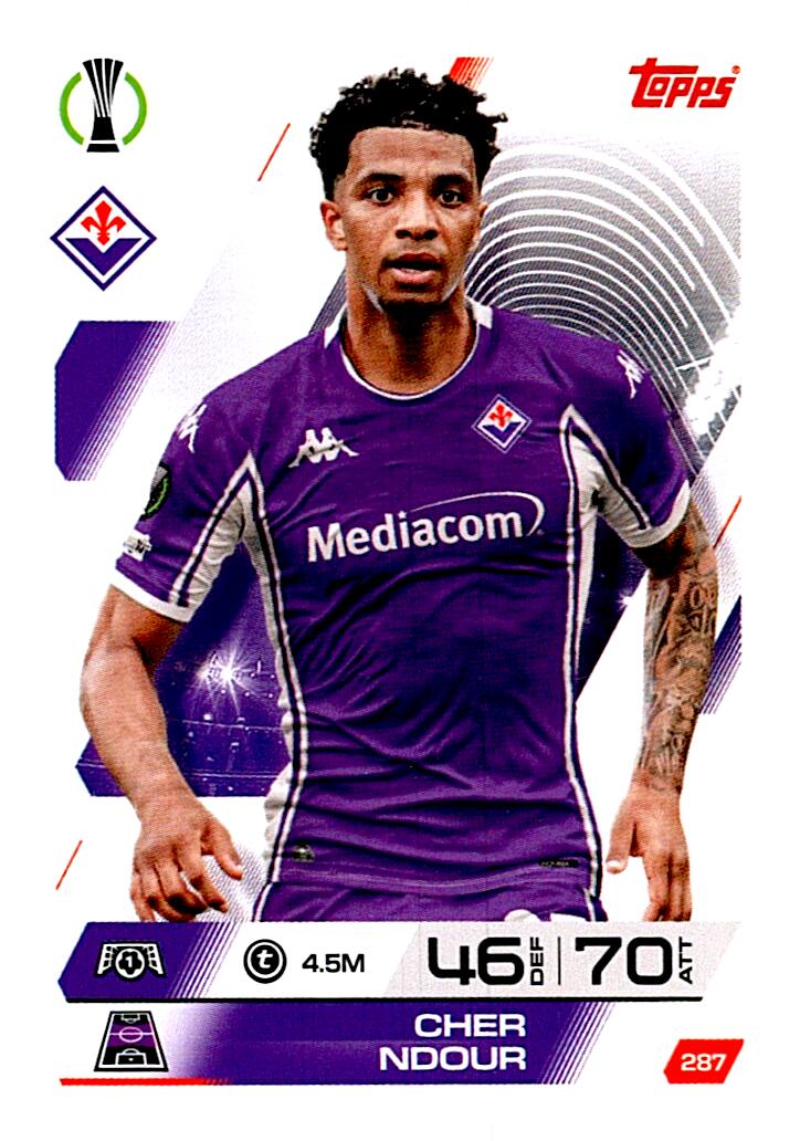 MATCH ATTAX CHAMPIONS LEAGUE 2025/2026 CHER NDOUR Nº287