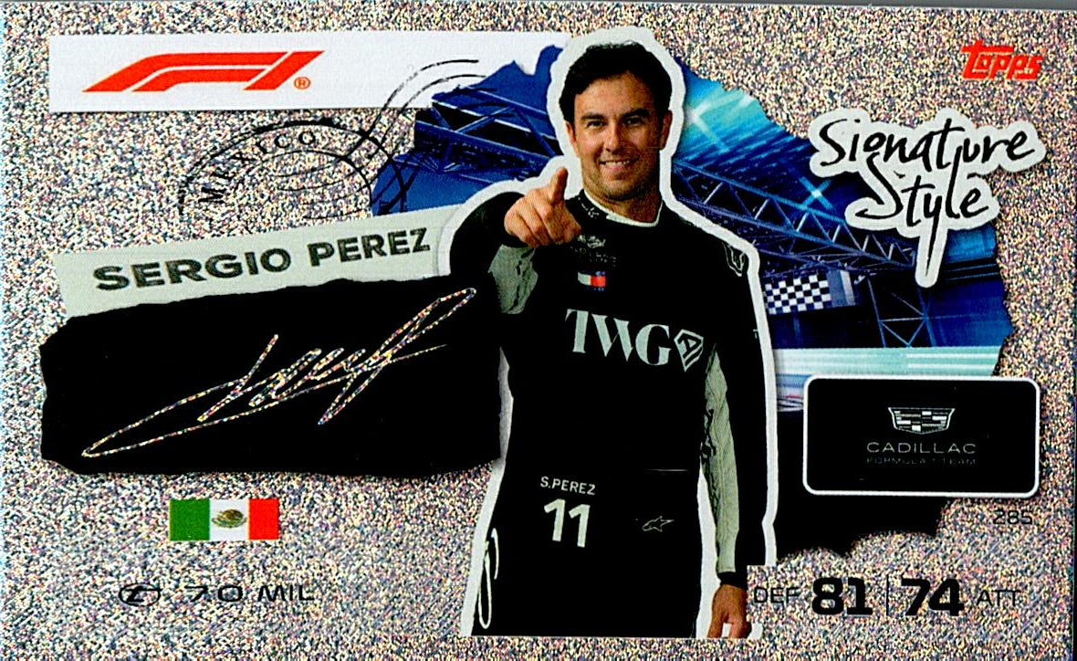 TURBO ATTAX FORMULA 1 2026 SERGIO PEREZ Nº285