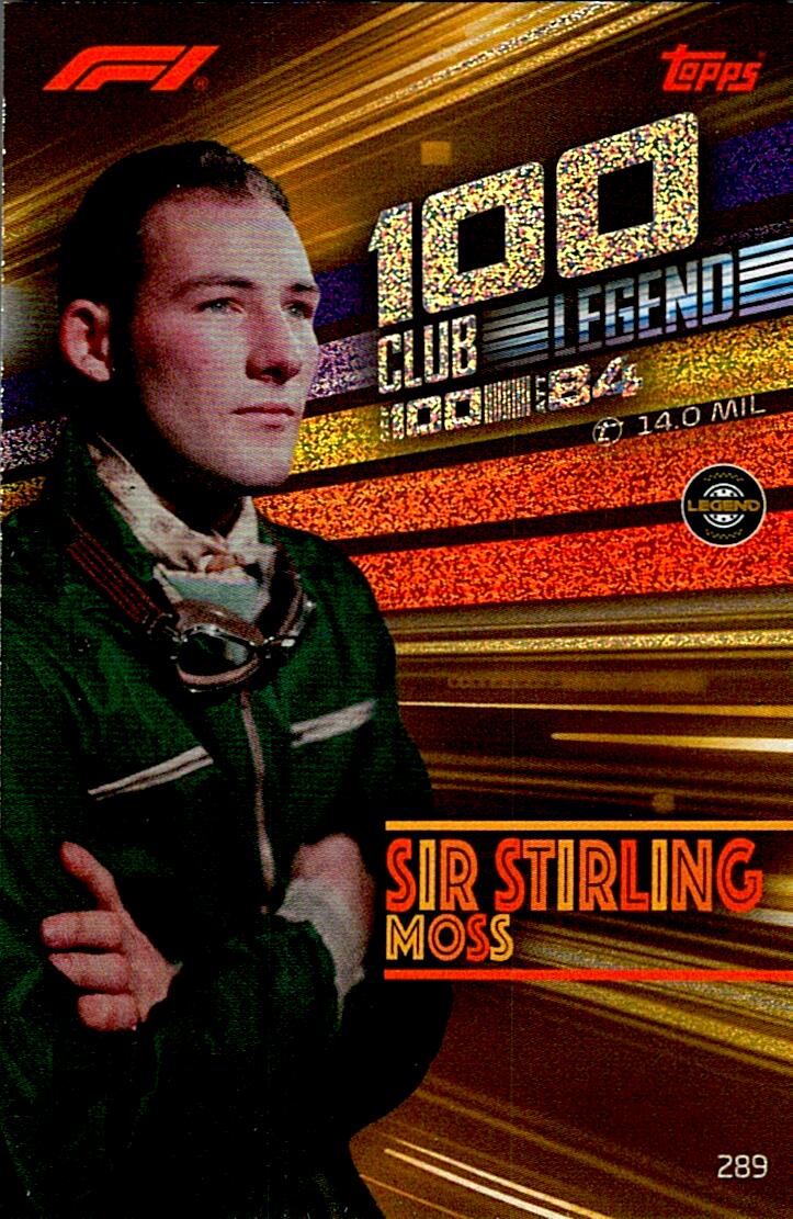 TURBO ATTAX FORMULA 1 2026 SIR STIRLING MOSS 100 CLUB Nº289