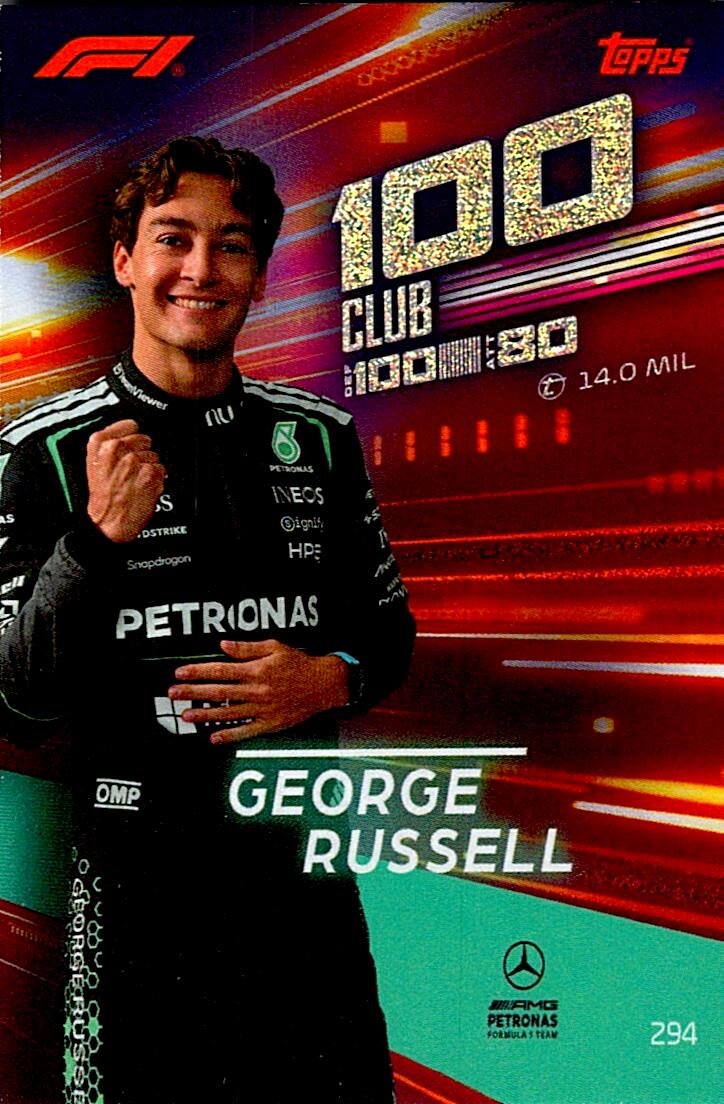 TURBO ATTAX FORMULA 1 2026 GEORGE RUSSELL 100 CLUB Nº294