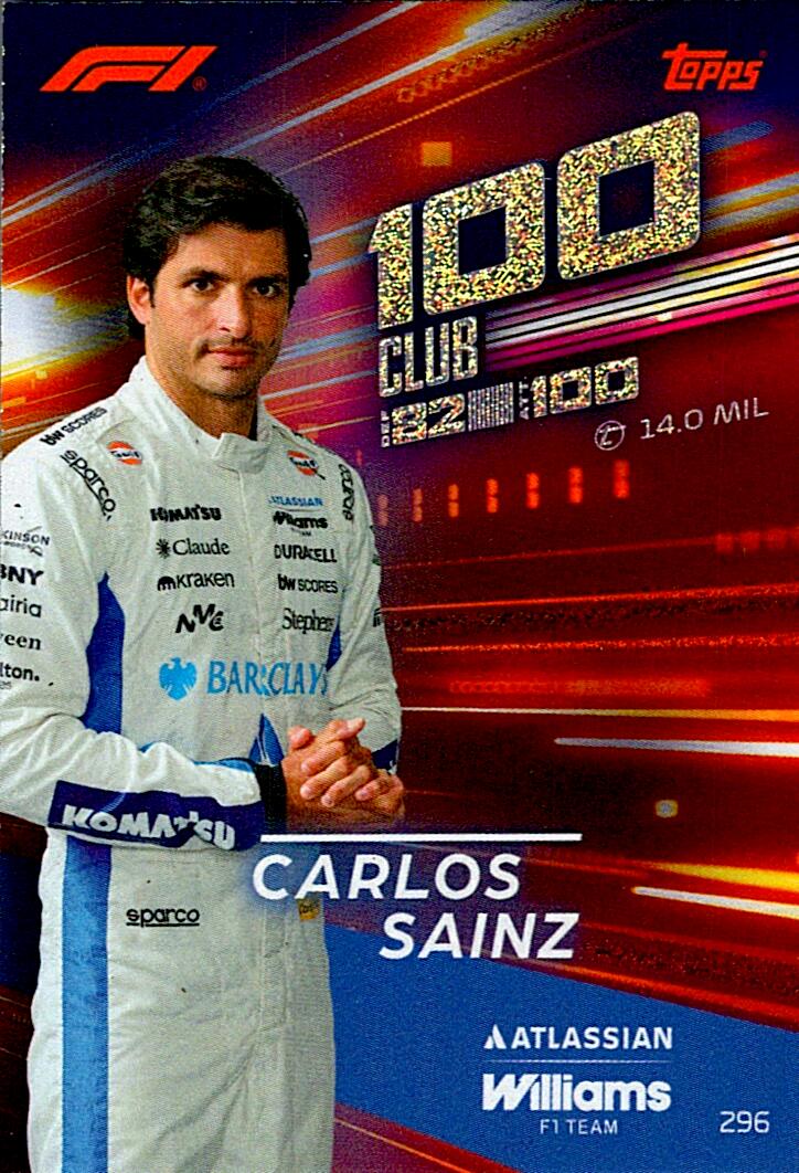 TURBO ATTAX FORMULA 1 2026 CARLOS SAINZ 100 CLUB Nº296