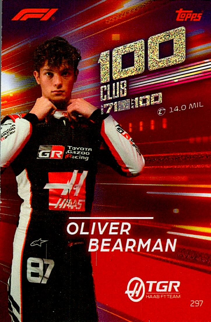 TURBO ATTAX FORMULA 1 2026 OLIVER BEARMAN 100 CLUB Nº297