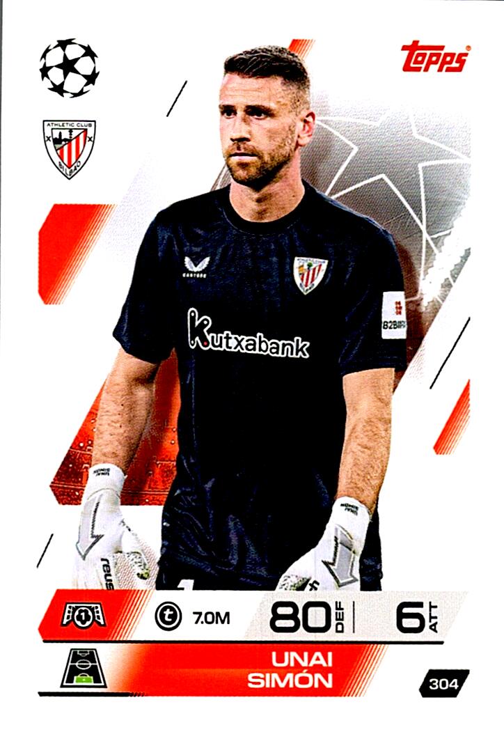 MATCH ATTAX CHAMPIONS LEAGUE 2025/2026 UNAI SIMON Nº304